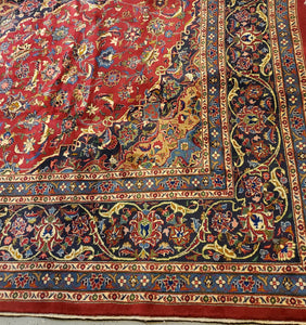 Persian Mashad Carpet, Semi Antique Rug Circa 1950s