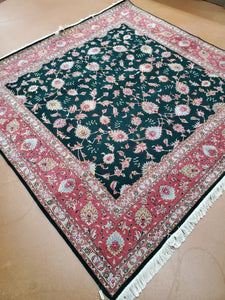 Tabriz Rug, Persian Silk and Wool Rug,