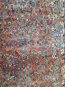 Persian Sarouk Rug Circa 1920s Antique