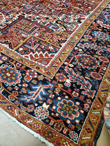 Antique Heriz Rug, Circa 1930s, Carpet
